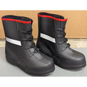 NEW Tingley 4450 Men Size 11 WinterTuff 4-Buckle Ice Spiked Overshoe Rubber Boot